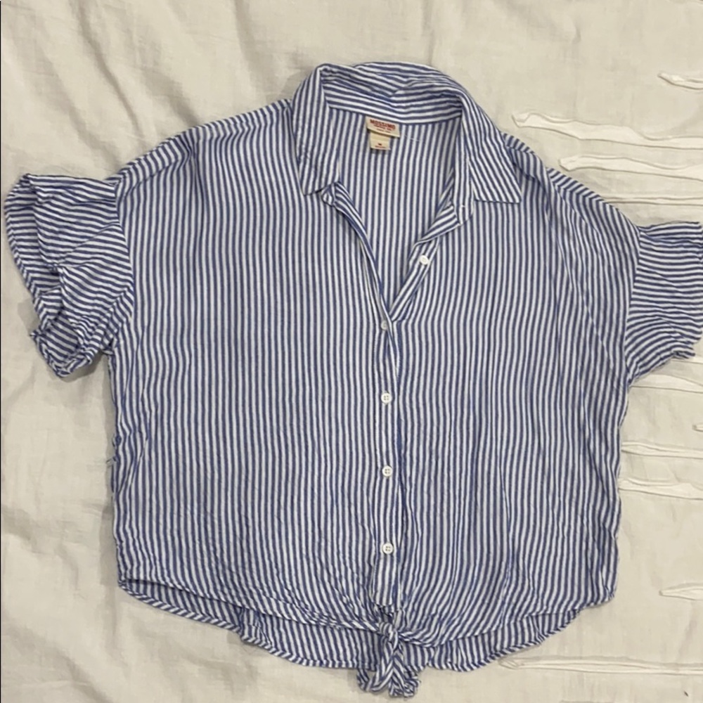 Mossimo Supply Co. Striped Button Down Top